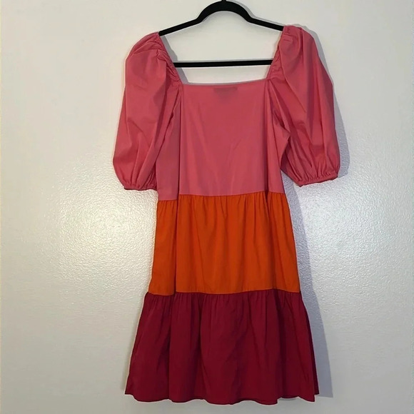 C Wonder | Babydoll oversized tiered ruffle mini dress Women’s size S stretch - Picture 6 of 7